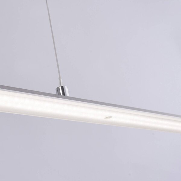 PURE LED függőlámpa Lite, ezüst, 160 cm, CCT, dimmelhető, dimmelhető, Alu / szürke / cink, Nappali / Étkező, Alumínium, Modern