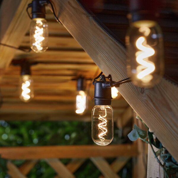 SMART GARDEN Vintage 365 LED fényfüzér, 8 izzós, üveg, IP44, Tiszta / átlátszó, Üveg