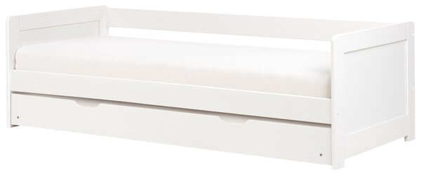 Kihúzható heverő Fenyő GRAVELINES 90 x 200 cm Fehér