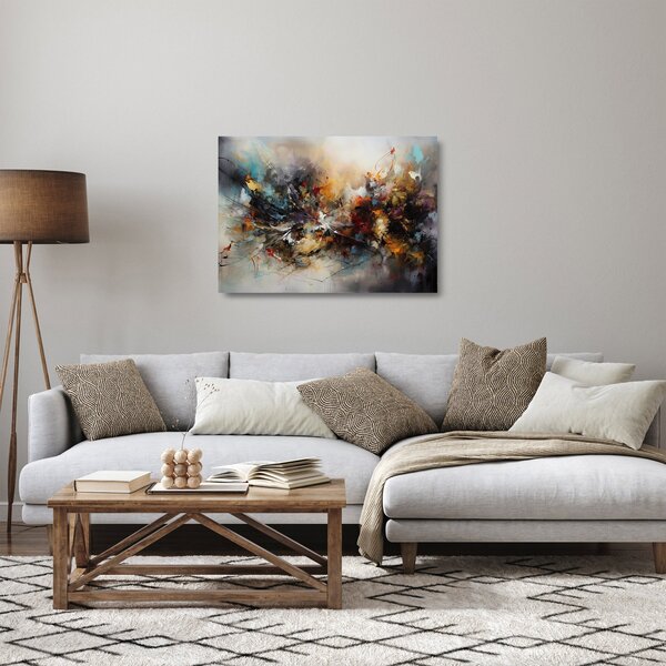 Üveg kép - Absztrakt grafika (70x50 cm)