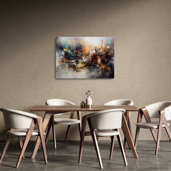 Üveg kép - Absztrakt grafika (70x50 cm)