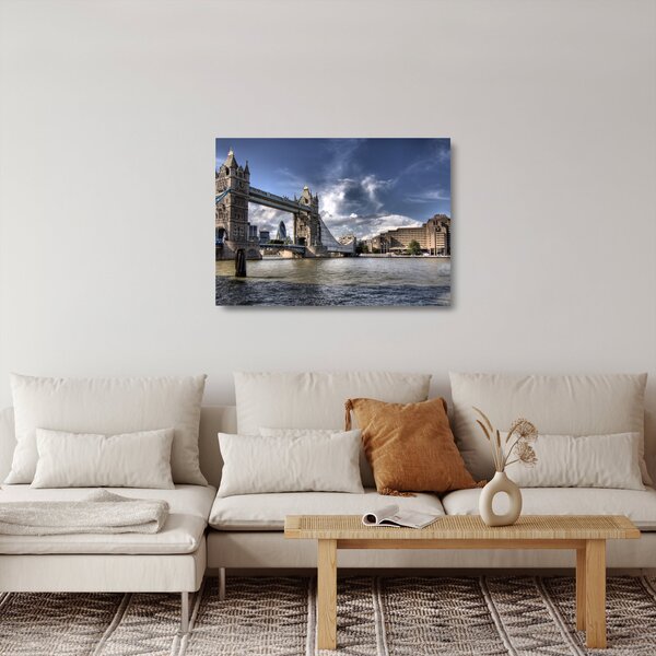 Üveg kép - Tower Bridge Londonban (70x50 cm)