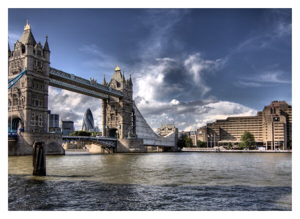 Üveg kép - Tower Bridge Londonban (70x50 cm)