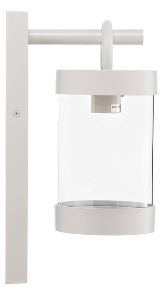 Trio Lighting Zambezi kültéri falilámpa fényérzékelős, fehér, Fehér / opál, Alumínium, Modern