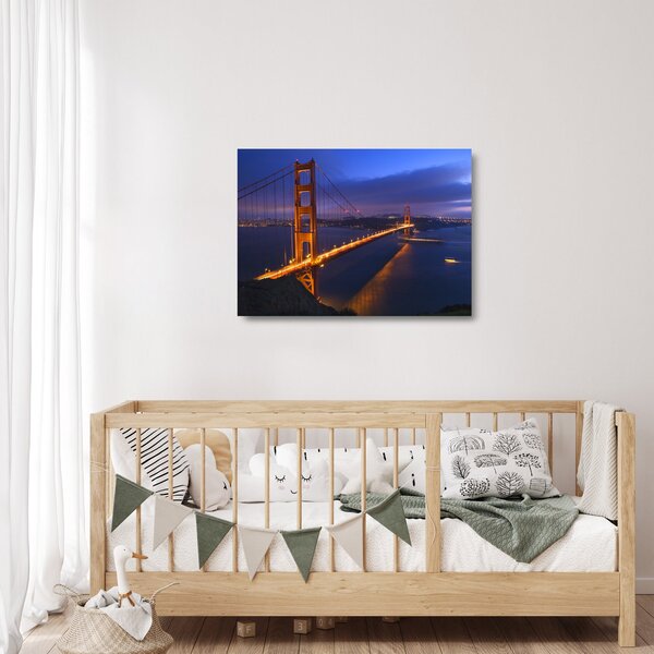 Üveg kép - Golden Gate híd (70x50 cm)