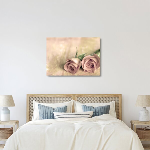 Üveg kép - Finom rózsák (70x50 cm)