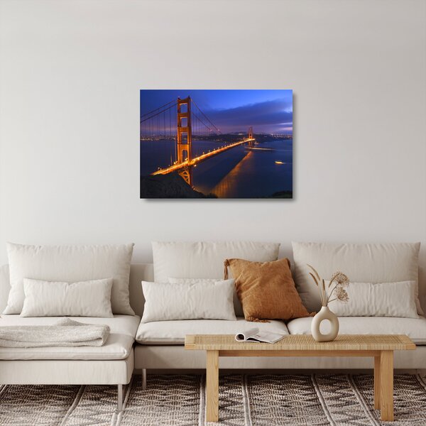 Üveg kép - Golden Gate híd (70x50 cm)