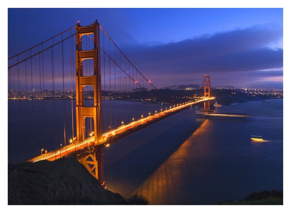 Üveg kép - Golden Gate híd (70x50 cm)