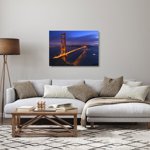 Üveg kép - Golden Gate híd (70x50 cm)