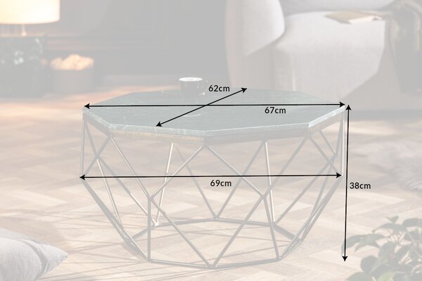 DIAMANT dohányzóasztal 70 cm - zöld