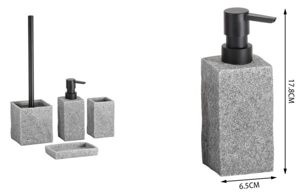 SZAPPANADAGOLÓ SZÜRKE 6,5X6,5X17,5CM