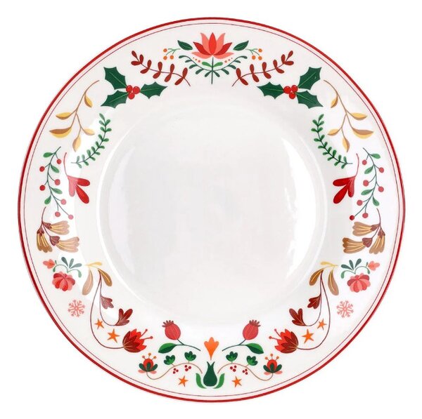 TOGNANA Winter Folk 18 részes karácsonyi porcelán étkészlet