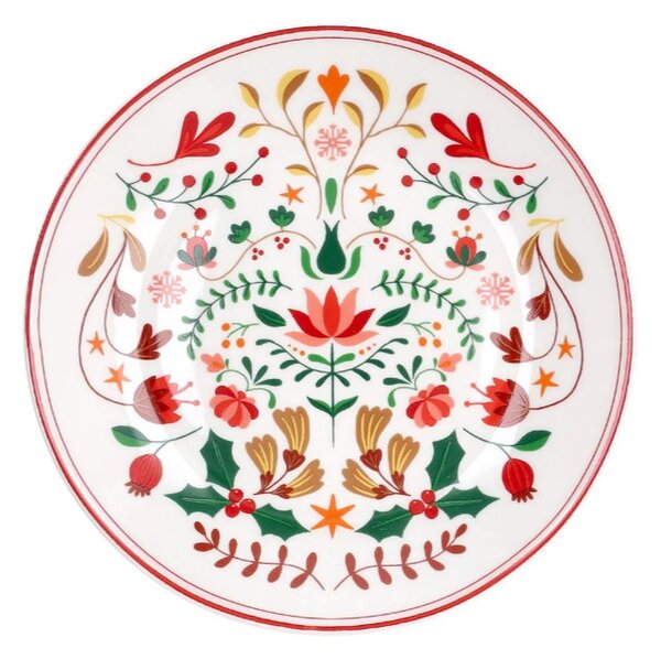 TOGNANA Winter Folk 18 részes karácsonyi porcelán étkészlet