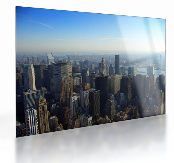Üveg kép - Manhattan nappal (70x50 cm)
