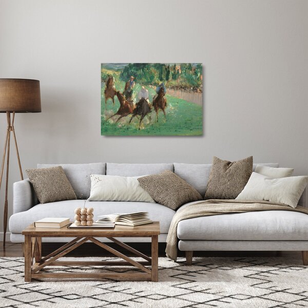 Üveg kép - Edouard Manet, At the Races, reprodukciók (70x50 cm)