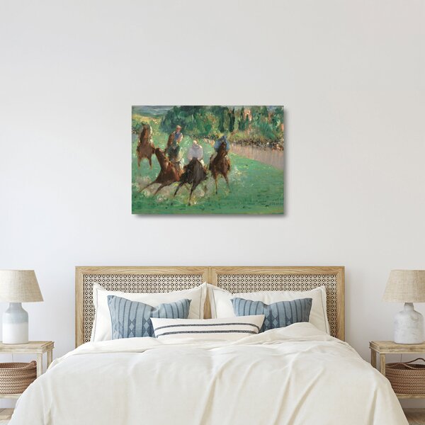 Üveg kép - Edouard Manet, At the Races, reprodukciók (70x50 cm)