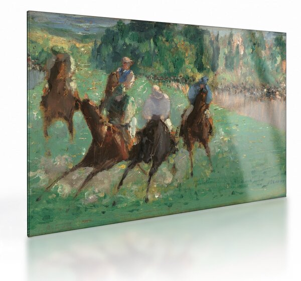 Üveg kép - Edouard Manet, At the Races, reprodukciók (70x50 cm)