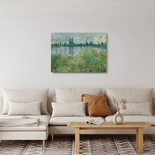 Üveg kép - Claude Monet, Banks of the Seine, reprodukciók (70x50 cm)