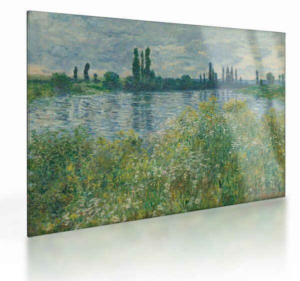 Üveg kép - Claude Monet, Banks of the Seine, reprodukciók (70x50 cm)