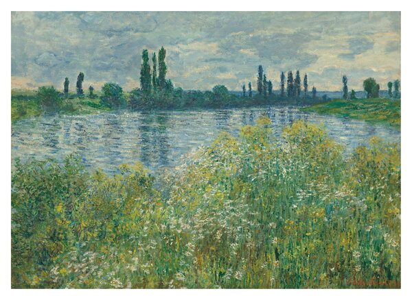 Üveg kép - Claude Monet, Banks of the Seine, reprodukciók (70x50 cm)