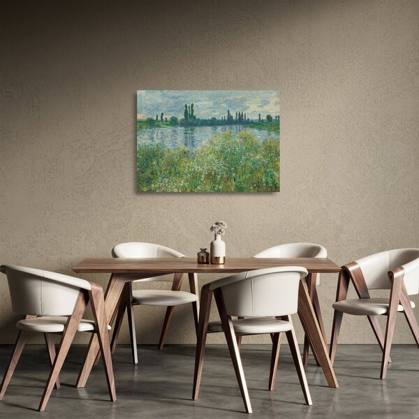 Üveg kép - Claude Monet, Banks of the Seine, reprodukciók (70x50 cm)