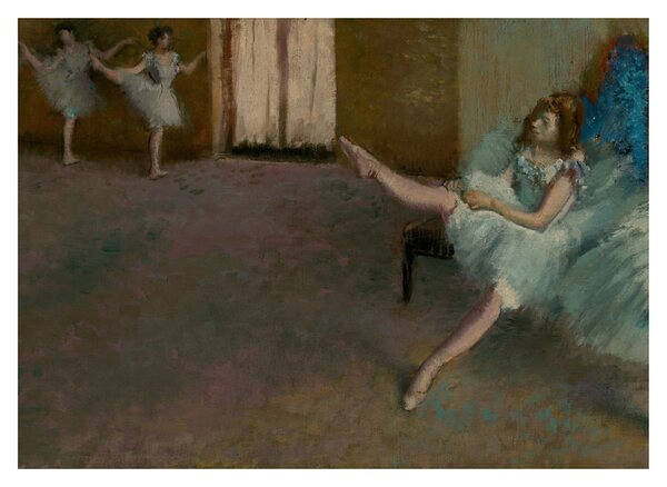 Üveg kép - Edgar Degas, Before the Ballet, reprodukciók (70x50 cm)