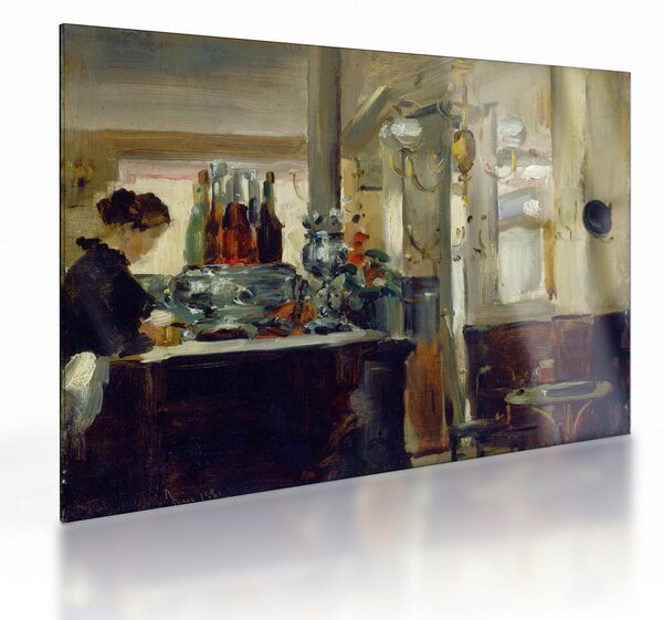 Üveg kép - Style of Edouard Manet, Bon Bock Cafe, reprodukciók (70x50 cm)