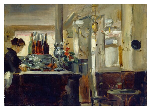 Üveg kép - Style of Edouard Manet, Bon Bock Cafe, reprodukciók (70x50 cm)
