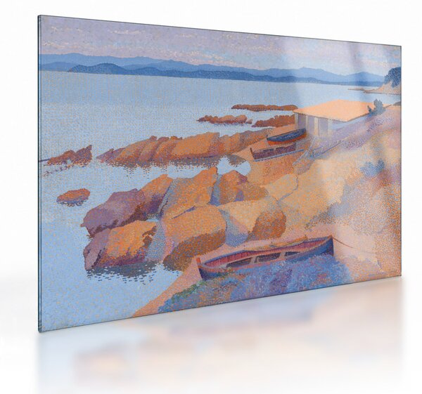 Üveg kép - Henri Edmond Cross, Calanque des Antibois, reprodukciók (70x50 cm)