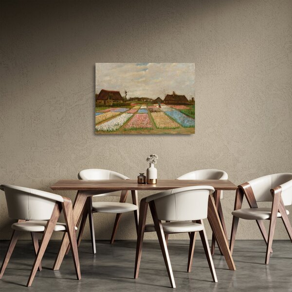 Üveg kép - Vincent van Gogh, Flower Beds in Holland, reprodukciók (70x50 cm)