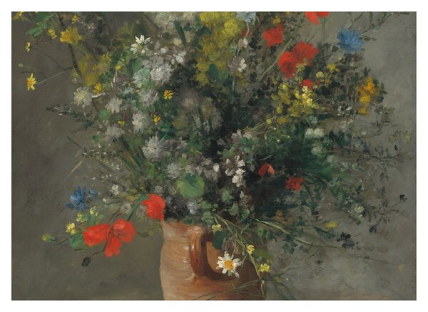Üveg kép - Auguste Renoir, Flowers in a Vase, reprodukciók (70x50 cm)