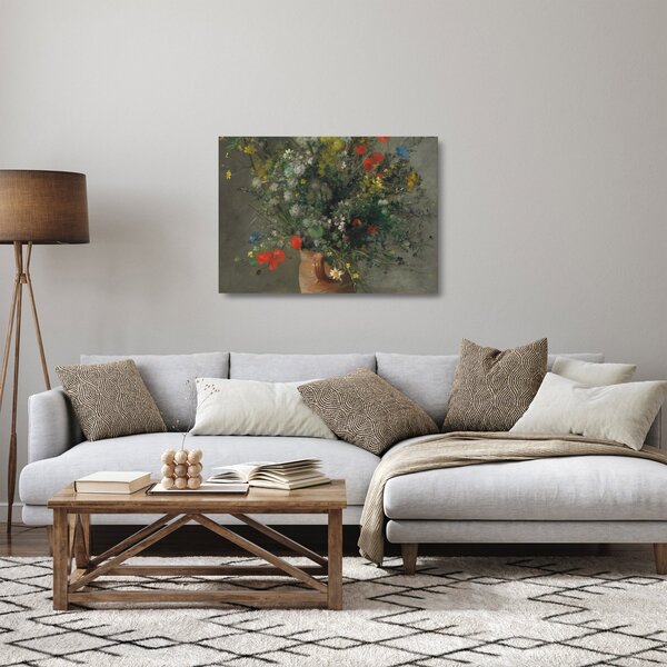 Üveg kép - Auguste Renoir, Flowers in a Vase, reprodukciók (70x50 cm)