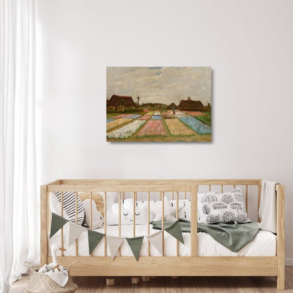 Üveg kép - Vincent van Gogh, Flower Beds in Holland, reprodukciók (70x50 cm)
