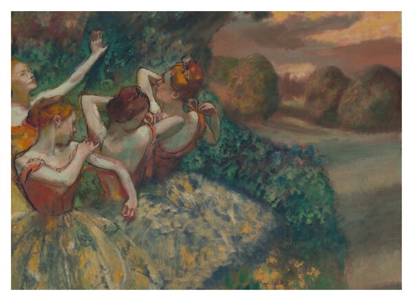 Üveg kép - Edgar Degas, Four Dancers, reprodukciók (70x50 cm)