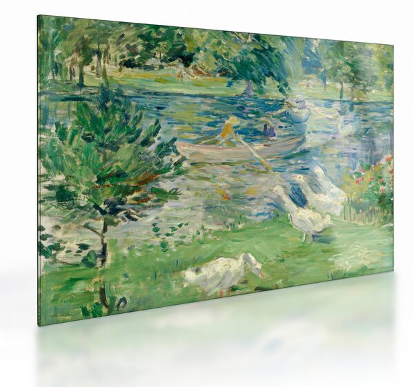 Üveg kép - Berthe Morisot, Girl in a Boat with Geese, reprodukciók (70x50 cm)