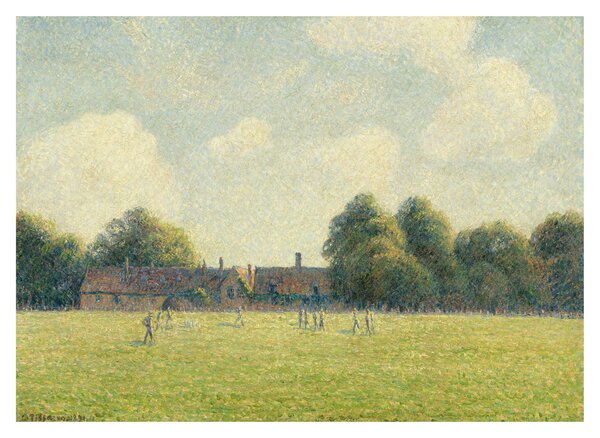 Üveg kép - Camille Pissarro, Hampton Court Green, reprodukciók (70x50 cm)