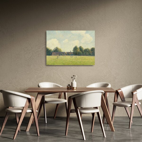 Üveg kép - Camille Pissarro, Hampton Court Green, reprodukciók (70x50 cm)