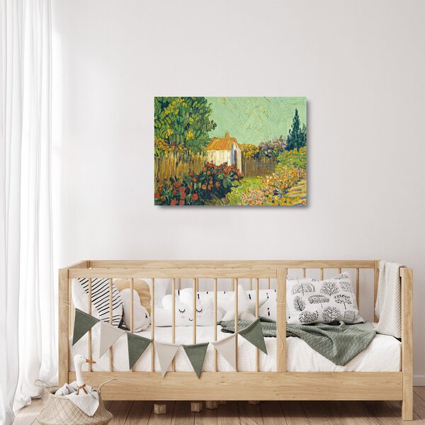 Üveg kép - Imitator of Vincent van Gogh, Landscape, reprodukciók (70x50 cm)