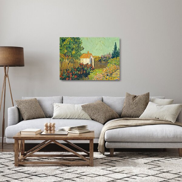 Üveg kép - Imitator of Vincent van Gogh, Landscape, reprodukciók (70x50 cm)