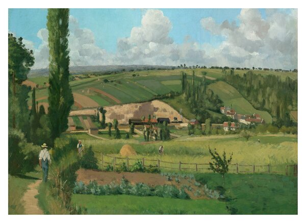 Üveg kép - Camille Pissarro, Landscape at Les Pâtis, Pontoise, reprodukciók (70x50 cm)