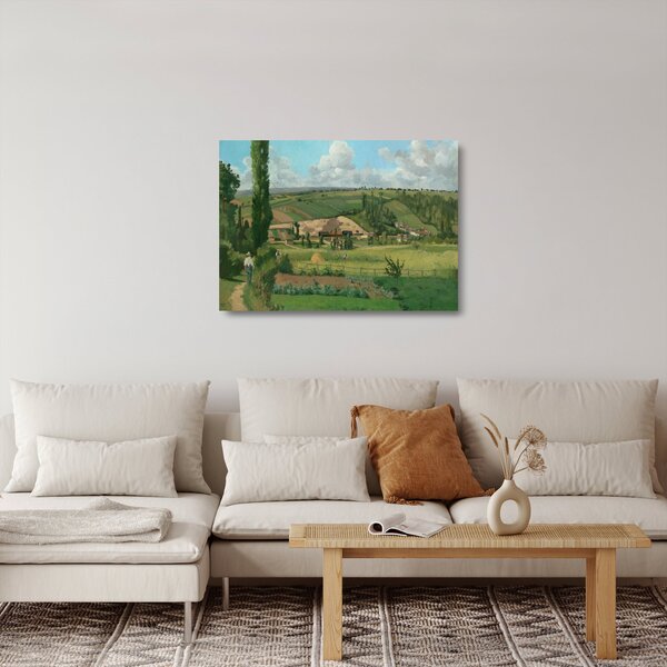 Üveg kép - Camille Pissarro, Landscape at Les Pâtis, Pontoise, reprodukciók (70x50 cm)
