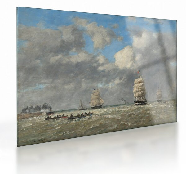 Üveg kép - Eugène Boudin, Le Havre, reprodukciók (70x50 cm)