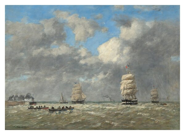 Üveg kép - Eugène Boudin, Le Havre, reprodukciók (70x50 cm)