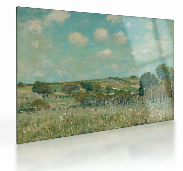 Üveg kép - Alfred Sisley, Meadow, reprodukciók (70x50 cm)