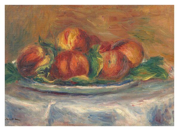 Üveg kép - Auguste Renoir, Peaches on a Plate, reprodukciók (70x50 cm)
