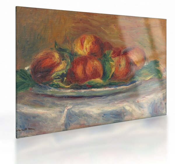 Üveg kép - Auguste Renoir, Peaches on a Plate, reprodukciók (70x50 cm)