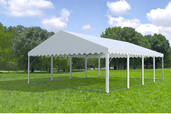 Party sátor 6x8 m Max 2 m - tűzálló szín fehér