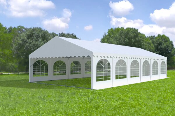 Party sátor 6x12 m MAX 2 m - tűzálló szín fehér