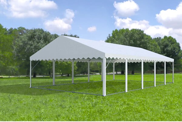 Party sátor 6x10 m MAX 2 m - tűzálló szín fehér