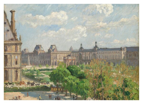 Üveg kép - Camille Pissarro, Place du Carrousel, Paris, reprodukciók (70x50 cm)